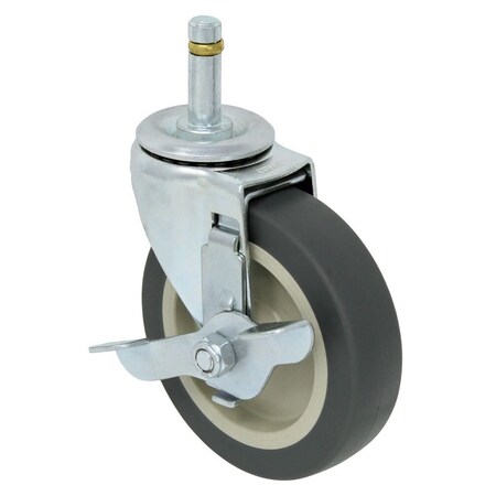 Linco 4''X1'' Swvl Caster W/ Thermo Plstc Rbbr wheel plain bore W/ verti-loc 09TP40DT8191VY